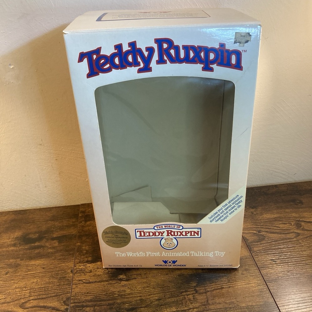 Teddy Ruxpin BOX ONLY - Proof of Purchase is clipped - Original Alchemy II 1986